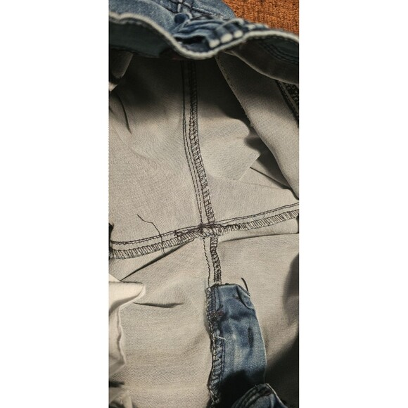 Meifanzi Designer Y2K Light Wash Skinny Japanese Jeans Blue Sequins Size 29 - Picture 13 of 16